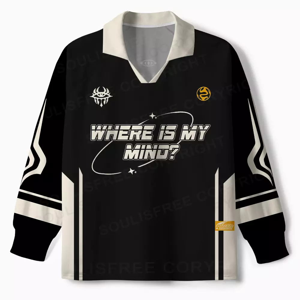 Where Is My Brain Long Sleeve Polo Jersey