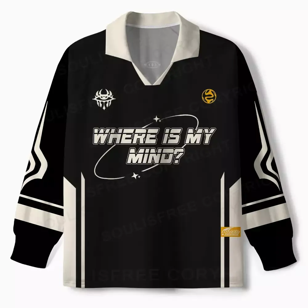 Where Is My Brain Long Sleeve Polo Jersey