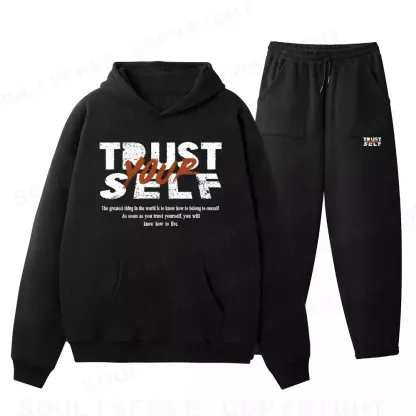 TRUST YOURSELF Fleece Hoodie Set
