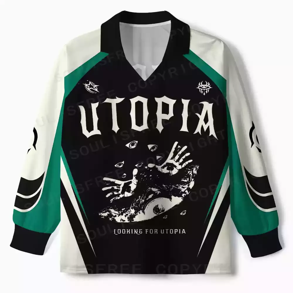 Designed Utopia Long Sleeve Polo Jersey