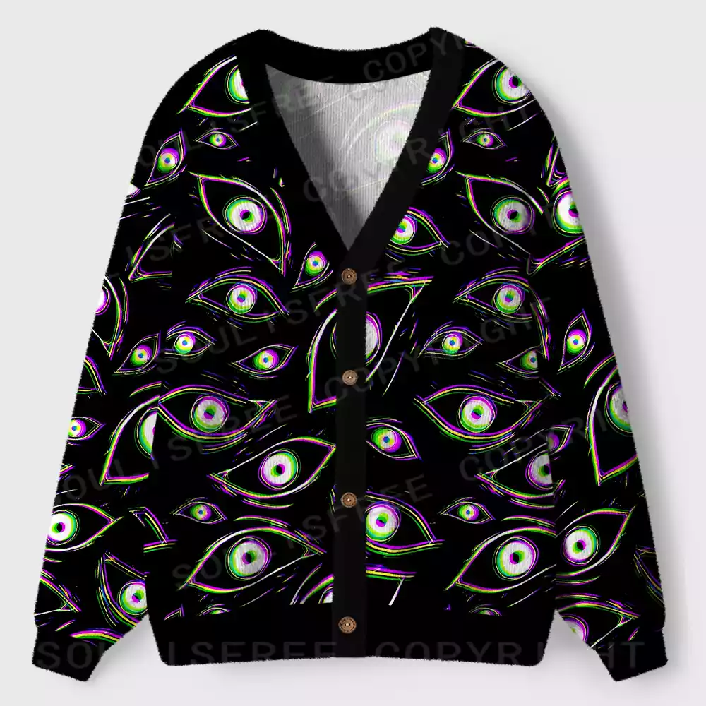 Glitch Vision Ugly Cardigan Sweaters