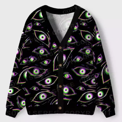 Glitch Vision Ugly Cardigan Sweaters