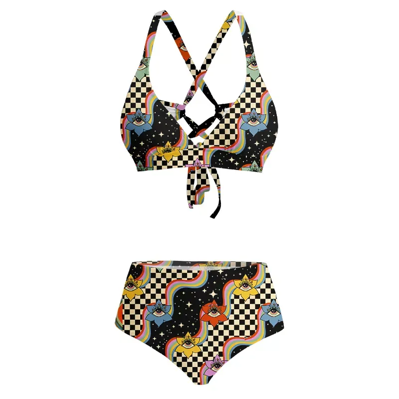 Soulisfree Vision Trip Glitch Cross Bikini