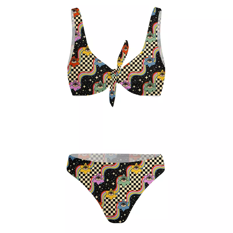 Soulisfree Vision Trip  Glitch Bow Bikini