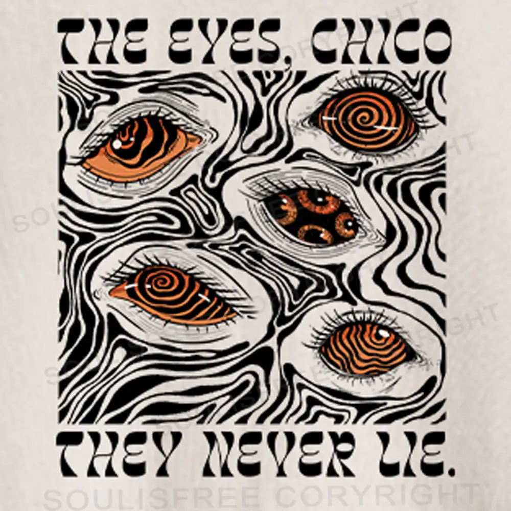 The Eyes Chico . They Never Lie Washed Crop T-shirt