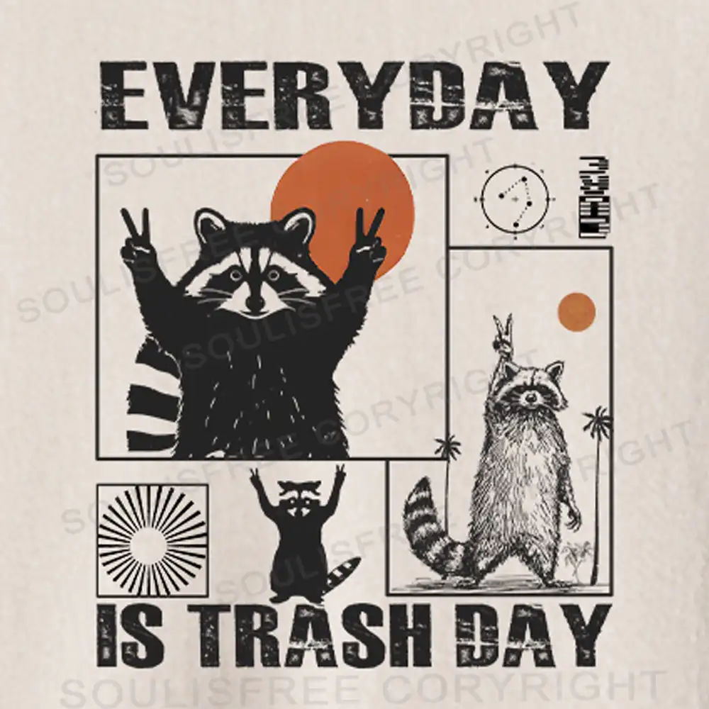 Everyday Is Trash Day Basic Washed T-shirt