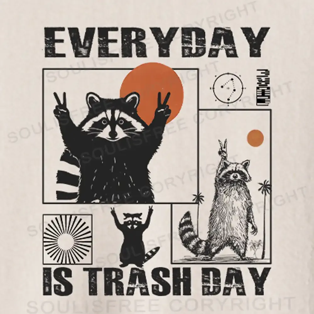 Everyday Is Trash Day Basic Washed T-shirt