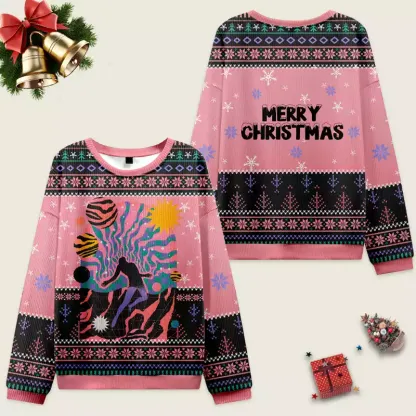 Dystopia Ugly Christmas Knit Sweatshirt