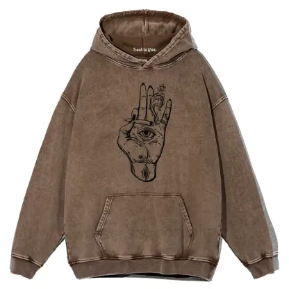 Psychedelic Hand  Washed Hoodie