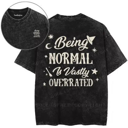 BEING NORMAL IS VASTLY OVERRATED Washed T-shirt
