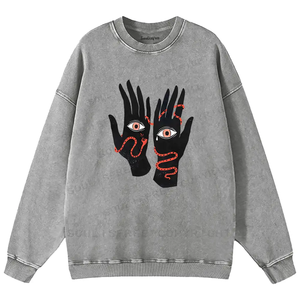 The Eyes Will Not Deceive You Washed Sweatshirts