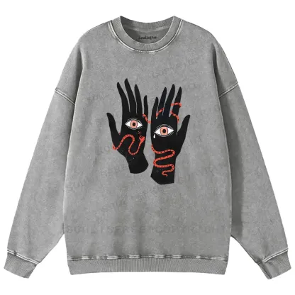 The Eyes Will Not Deceive You Washed Sweatshirts