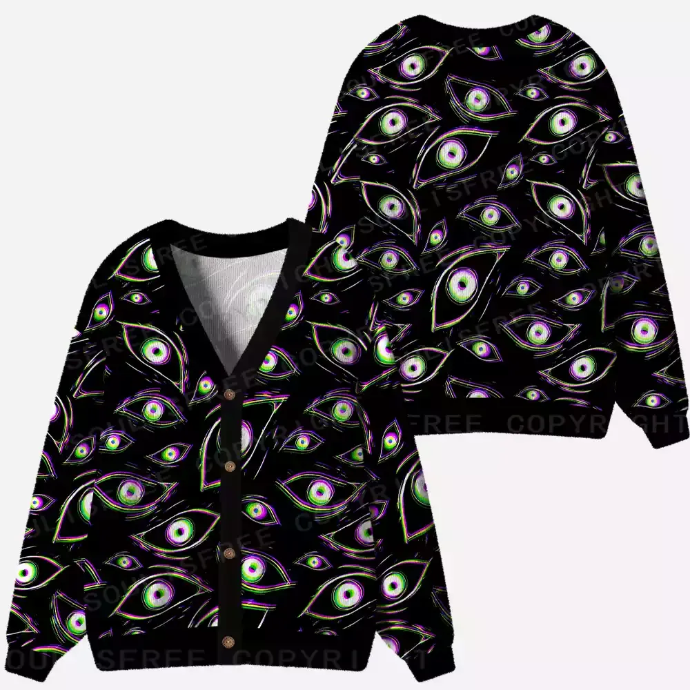 Glitch Vision Ugly Cardigan Sweaters