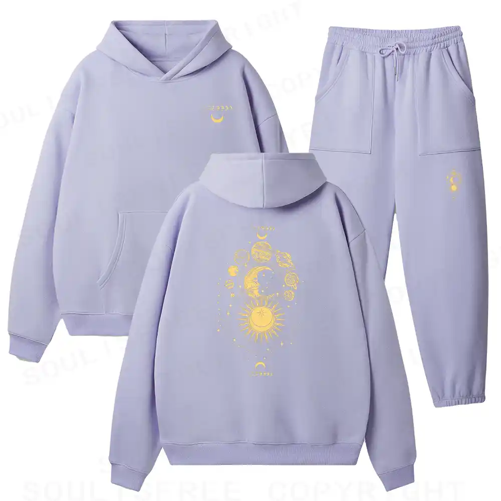 The Golden Cosmos Fleece Hoodie Set