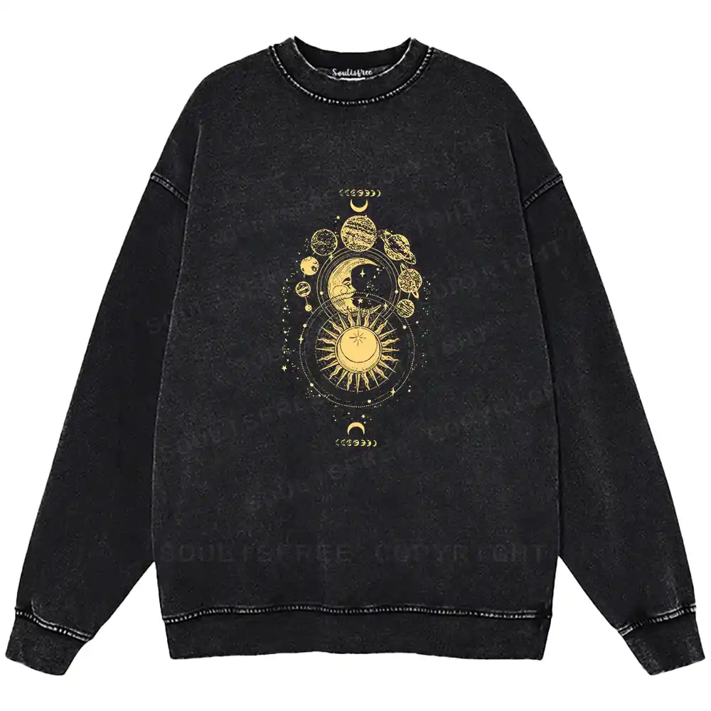 The Golden Cosmos Washed Sweatshirts