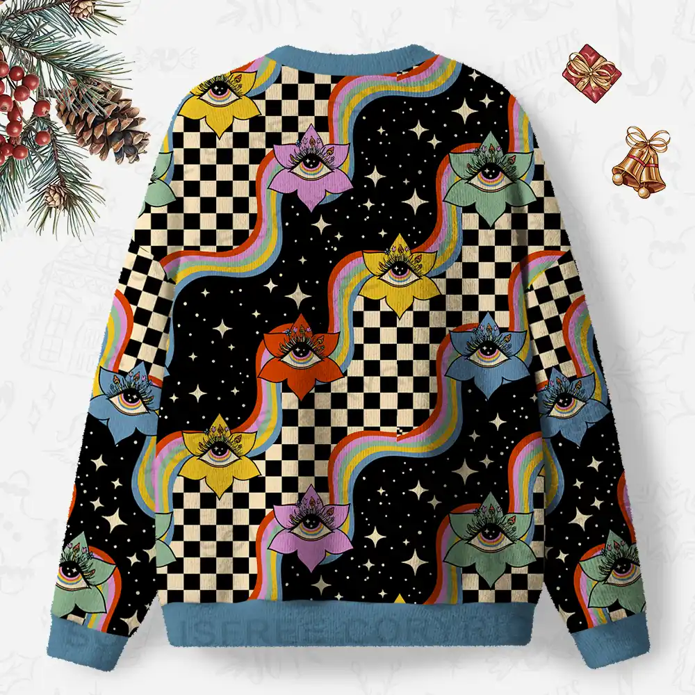 Vision Trip Ugly Christmas Knit Sweatshirt