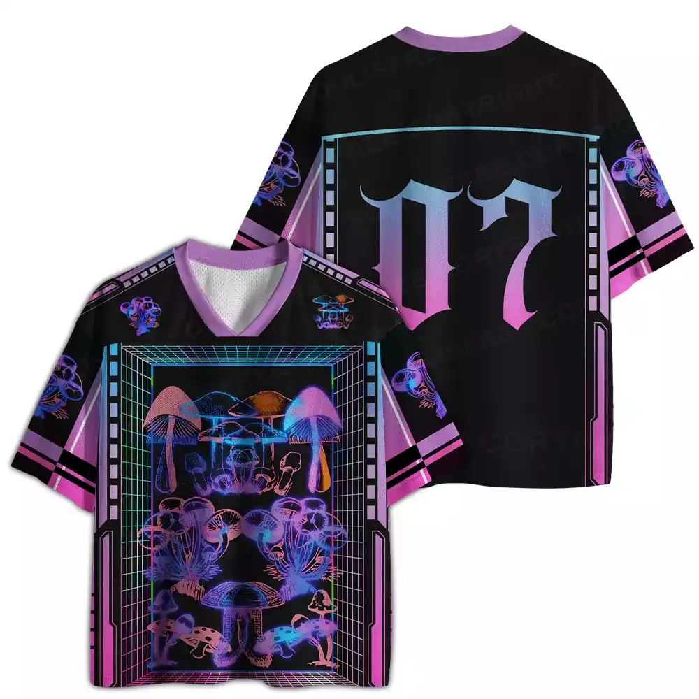 Neon Fungal Grid Mesh Jersey