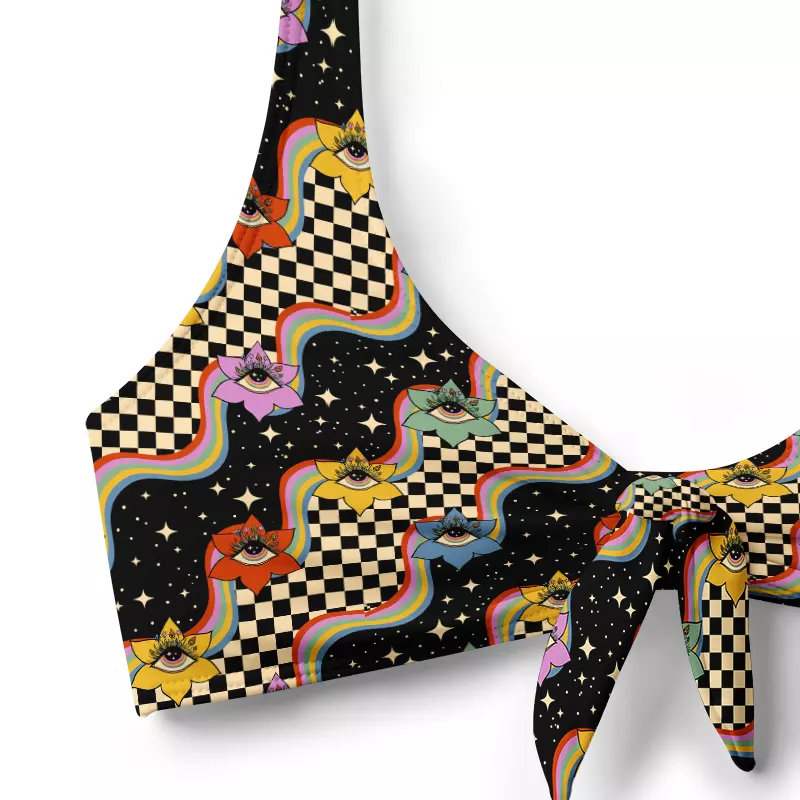 Soulisfree Vision Trip  Glitch Bow Bikini
