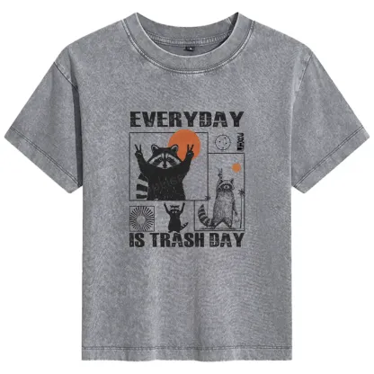 Everyday Is Trash Day Basic Washed T-shirt