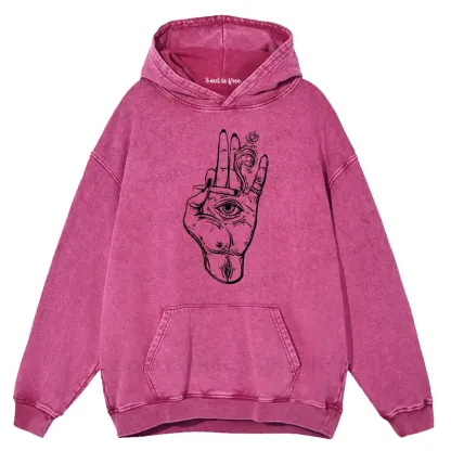 Psychedelic Hand  Washed Hoodie