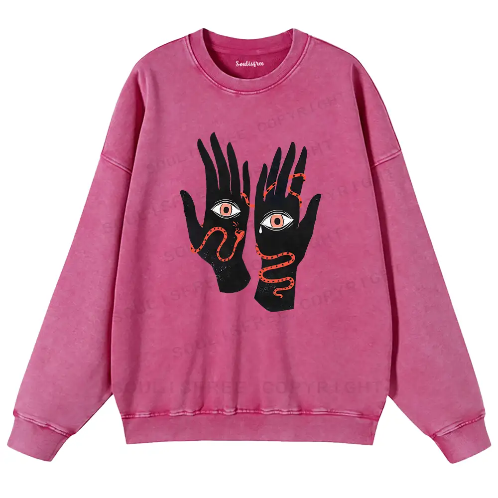 The Eyes Will Not Deceive You Washed Sweatshirts