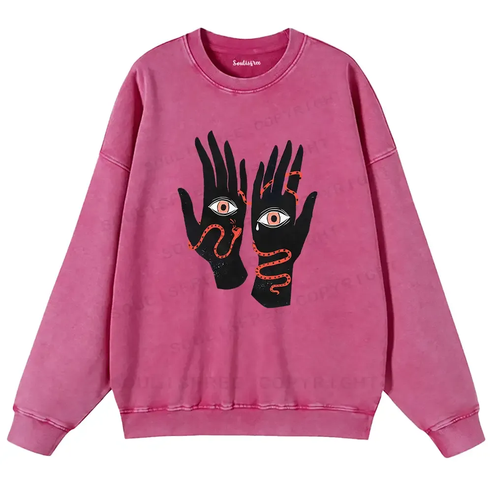 The Eyes Will Not Deceive You Washed Sweatshirts