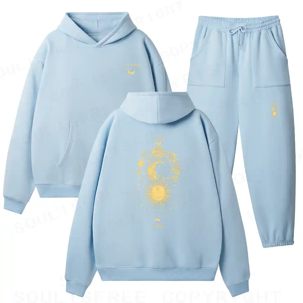 The Golden Cosmos Fleece Hoodie Set