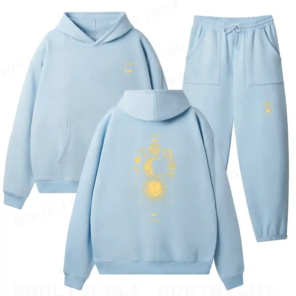 The Golden Cosmos Fleece Hoodie Set