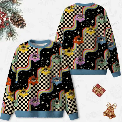 Vision Trip Ugly Christmas Knit Sweatshirt