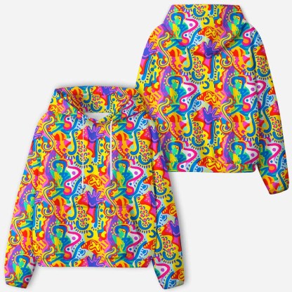 Psychedelic Vibes All-Over Print Hoodie