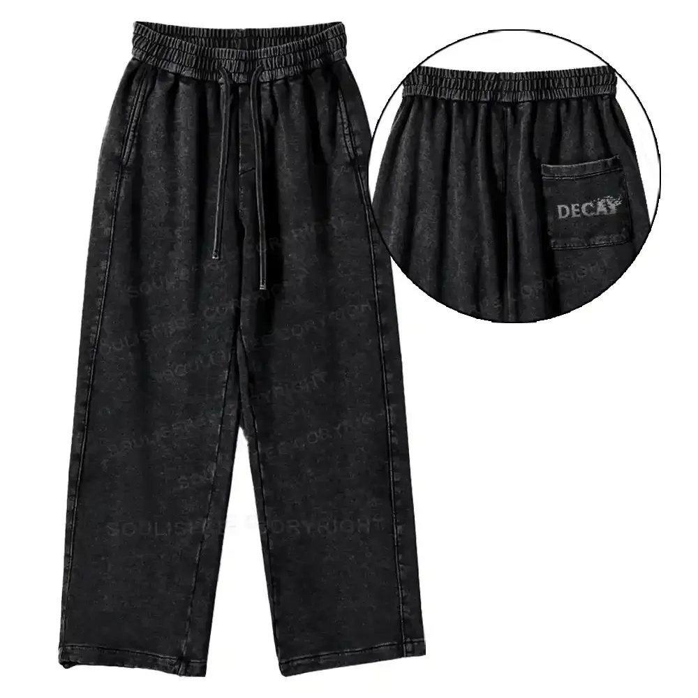Designed Decay of the Cosmos Washed Baggy Sweatpants
