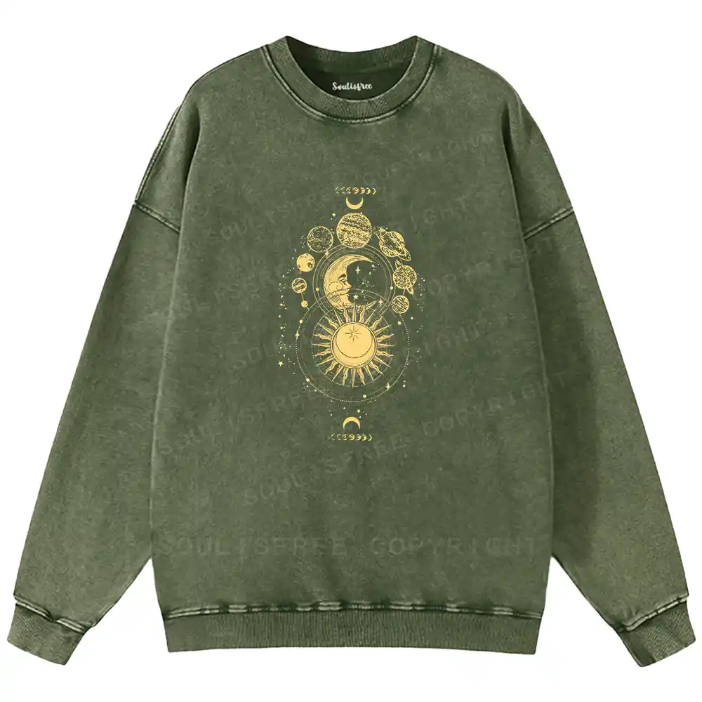 The Golden Cosmos Washed Sweatshirts