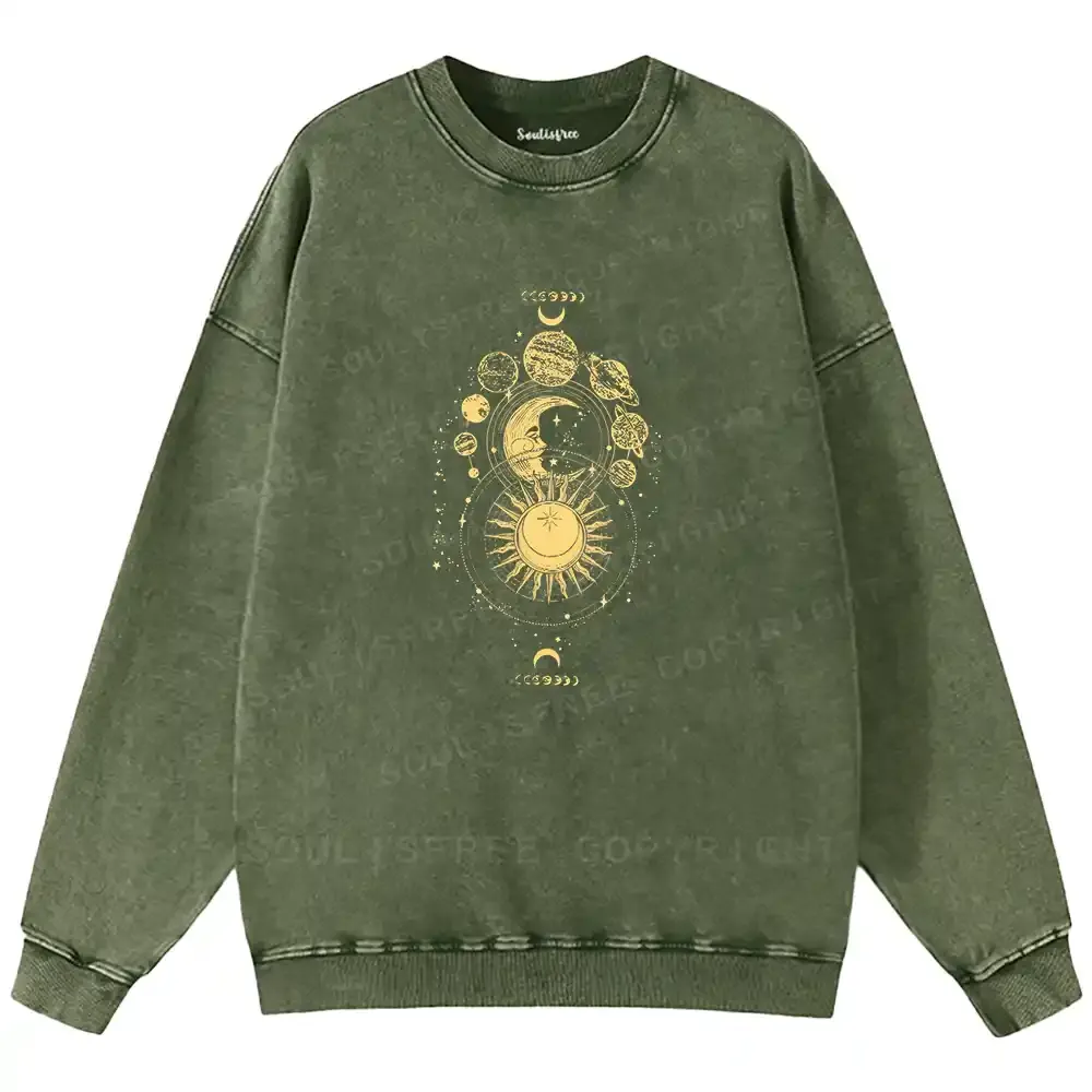 The Golden Cosmos Washed Sweatshirts