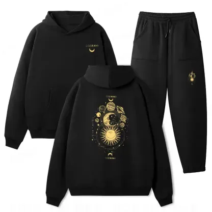 The Golden Cosmos Fleece Hoodie Set