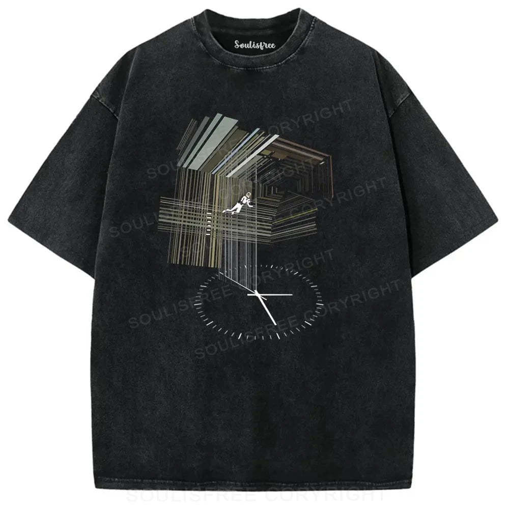 Designed Secret Behind The Bookshelf washed t-shirts