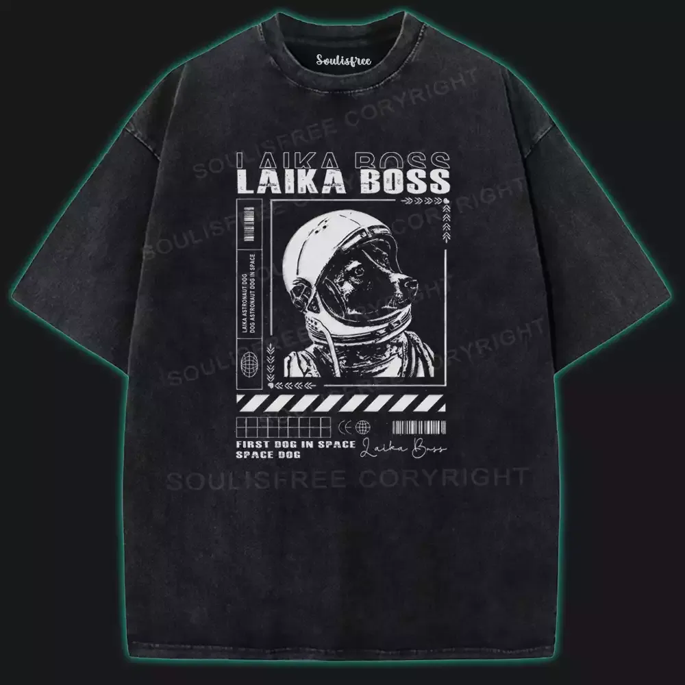 Designed Laika Boss Washed Astronaut T-shirt