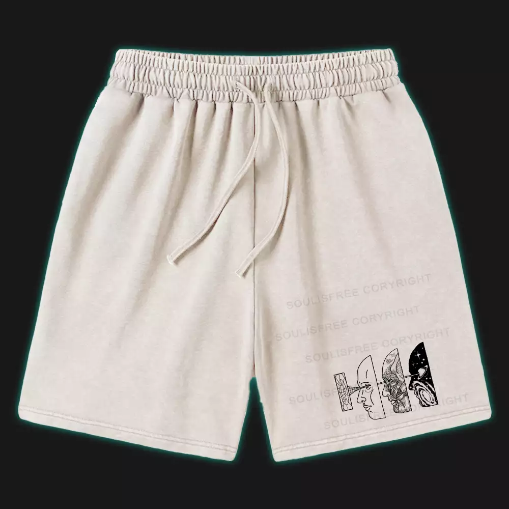Reality Is Manipulated By Thought Washed Shorts