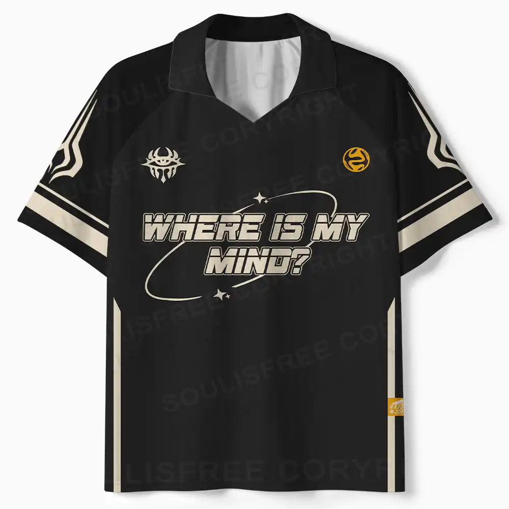 Where Is My Brain 1 Polo Collar Unisex Jersey
