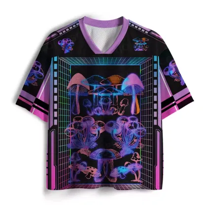 Neon Fungal Grid Mesh Jersey