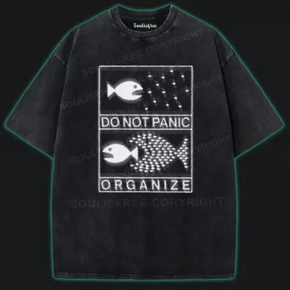 DO NOT PANIC ORGANIZE Washed T-shirt
