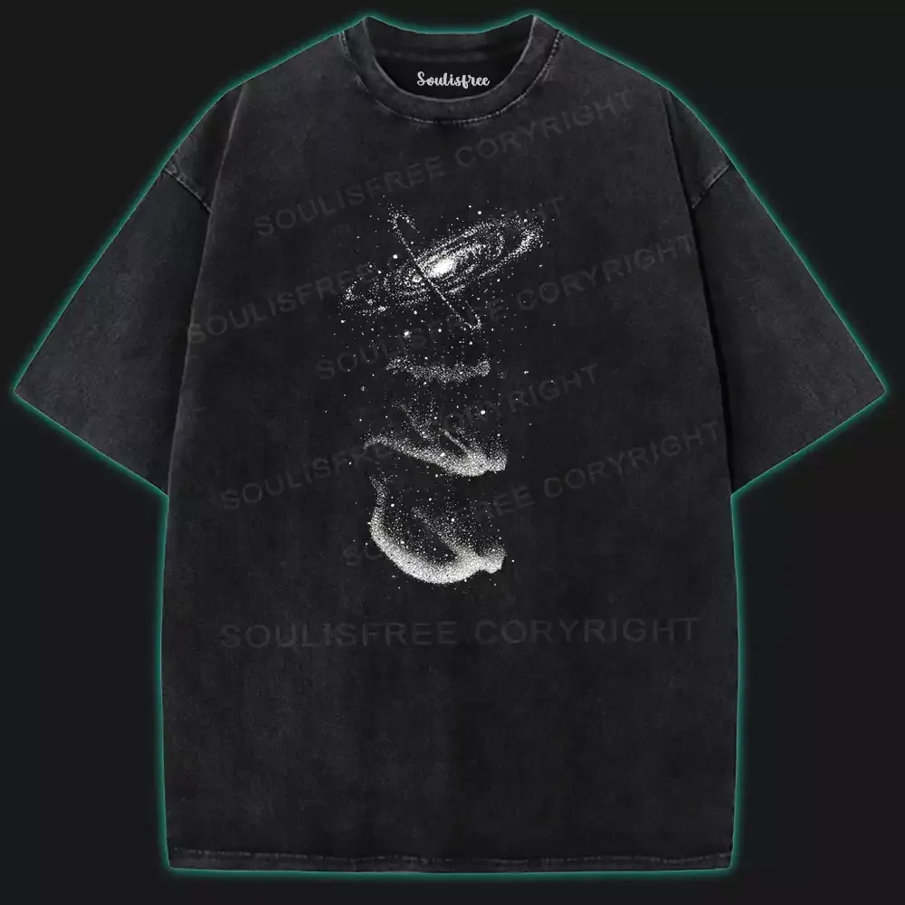 Designed Gravity of the Soul Washed Space T-shirt