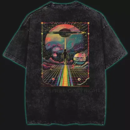 Neon Voyage Washed Space T-shirt