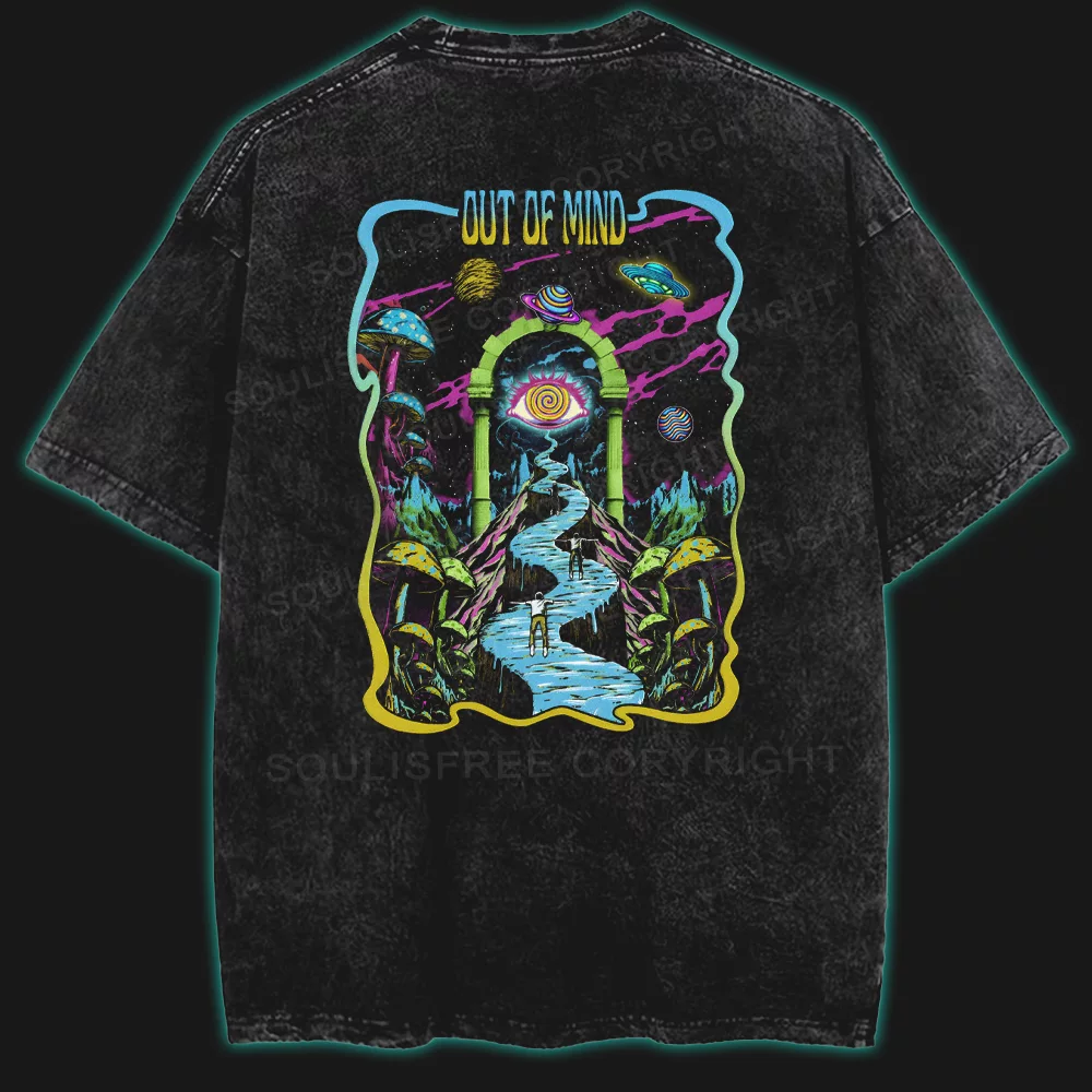OUT OF MIND Washed Space T-shirt