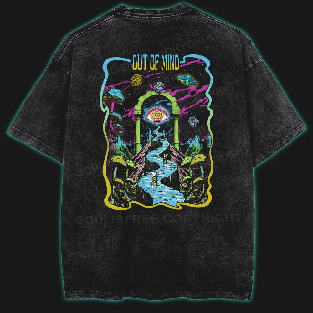 Designed OUT OF MIND Washed Space T-shirt