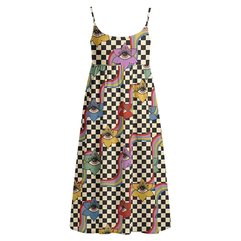 Soulisfree Cosmic Eye Garden Boho Midi Dress