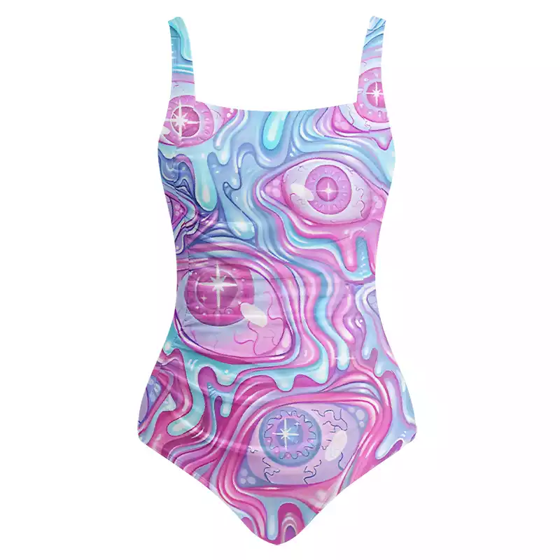 Soulisfree Pastel Flow Ocular One‑Piece Swimsuit