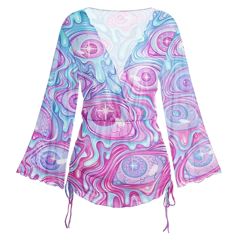 Soulisfree Pastel Flow Ocular Sheer Mesh Cover Up