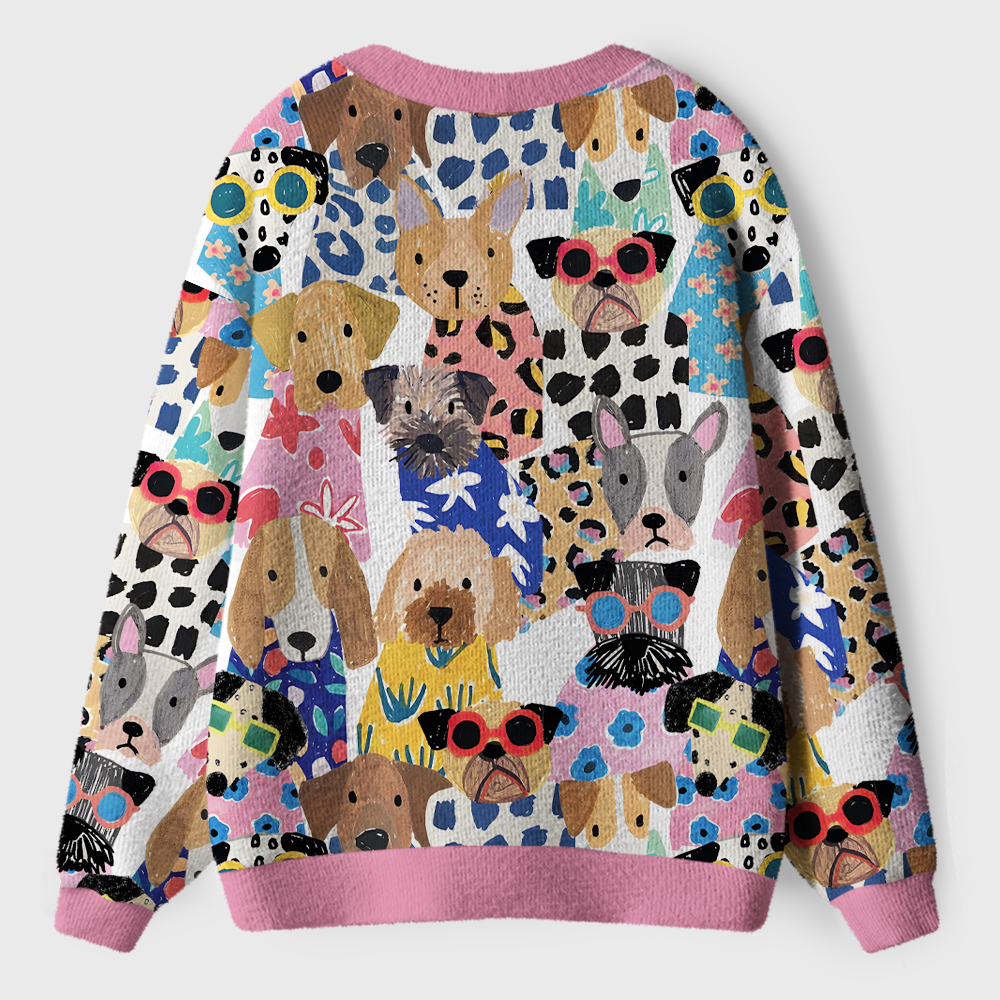 Puppy Parade Ugly Cardigan Sweaters 