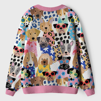 Puppy Parade Ugly Cardigan Sweaters 