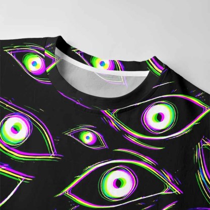 Soulisfree Glitch Vision Long Sleeve Cotton Tee